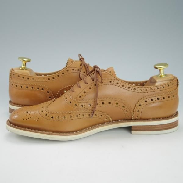未使用★チャーチ(レディース) SIZE 37【ダイナイトソール仕様★バーウッド/BURWOOD 5W】フルブローグ/カーフ/薄茶/Church's★h022