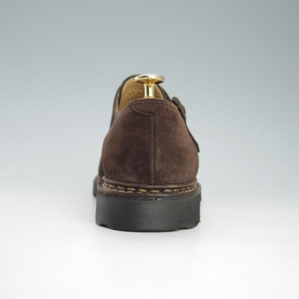 美品★パラブーツ SIZE 6.5【定価￥74,800-★ウィリアム/WILLIAM】マルシェソール/ダブルモンク/スエード/濃茶/メンズ/Paraboot★h023