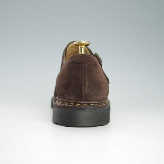 美品★パラブーツ SIZE 6.5【定価￥74,800-★ウィリアム/WILLIAM】マルシェソール/ダブルモンク/スエード/濃茶/メンズ/Paraboot★h023