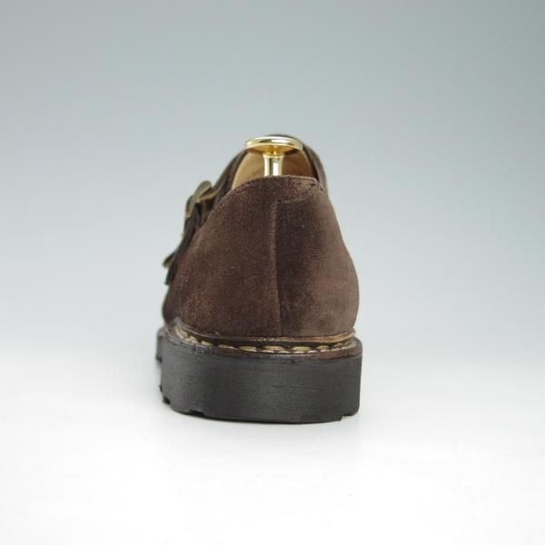 美品★パラブーツ SIZE 6.5【定価￥74,800-★ウィリアム/WILLIAM】マルシェソール/ダブルモンク/スエード/濃茶/メンズ/Paraboot★h023