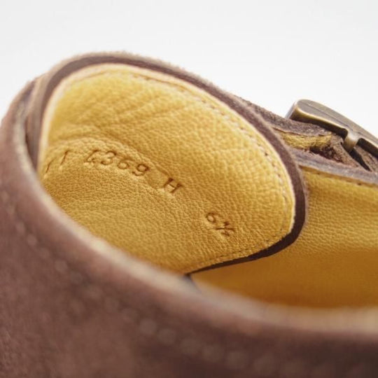 美品★パラブーツ SIZE 6.5【定価￥74,800-★ウィリアム/WILLIAM】マルシェソール/ダブルモンク/スエード/濃茶/メンズ/Paraboot★h023