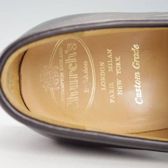 極上★チャーチ 60F/UK6【★コインローファー/Wesley】101ラスト/カーフ/黒/メンズ/Church's★h025