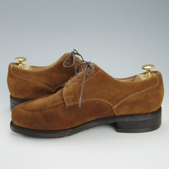 ★パラブーツ SIZE 6.5【モデル定価￥77,000-★ドレス仕様シャンボード/CHAMBORD】スエード/茶/Uチップ/メンズ/Paraboot★h026