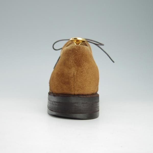 ★パラブーツ SIZE 6.5【モデル定価￥77,000-★ドレス仕様シャンボード/CHAMBORD】スエード/茶/Uチップ/メンズ/Paraboot★h026