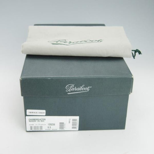 ★パラブーツ SIZE 6.5【モデル定価￥77,000-★ドレス仕様シャンボード/CHAMBORD】スエード/茶/Uチップ/メンズ/Paraboot★h026