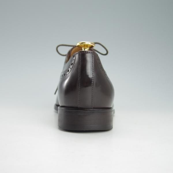 美品★(伊)フランチェスコ・ベニーニョ SIZE 5.5【定価￥57,200-★クォーターブローグ/3463】カーフ/濃茶/Francesco Benigno★h027