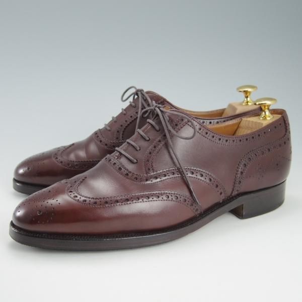 極上★クロケット&ジョーンズ 6.5E【貴重80's★シェットランドフォックス別注/Shetland Fox】フルブローグ/赤茶/Crockett&Jones★h029