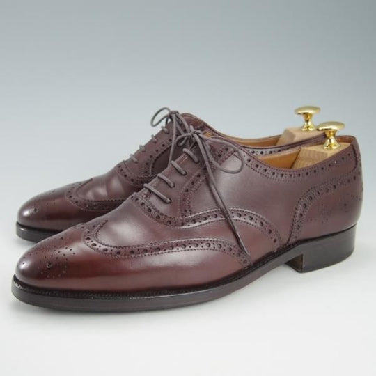 極上★クロケット&ジョーンズ 6.5E【貴重80's★シェットランドフォックス別注/Shetland Fox】フルブローグ/赤茶/Crockett&Jones★h029