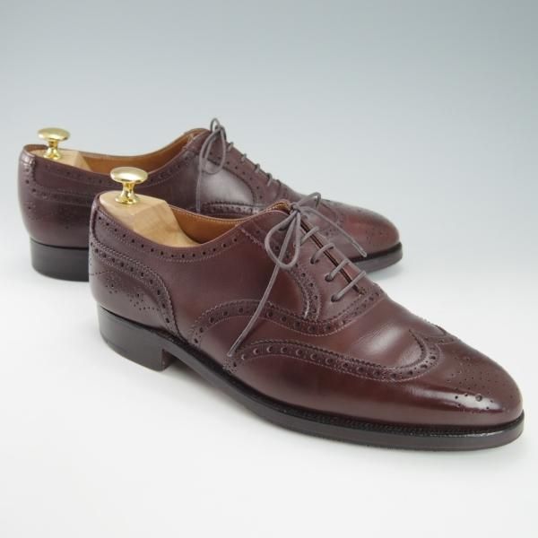 極上★クロケット&ジョーンズ 6.5E【貴重80's★シェットランドフォックス別注/Shetland Fox】フルブローグ/赤茶/Crockett&Jones★h029