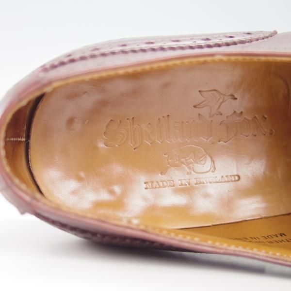 極上★クロケット&ジョーンズ 6.5E【貴重80's★シェットランドフォックス別注/Shetland Fox】フルブローグ/赤茶/Crockett&Jones★h029