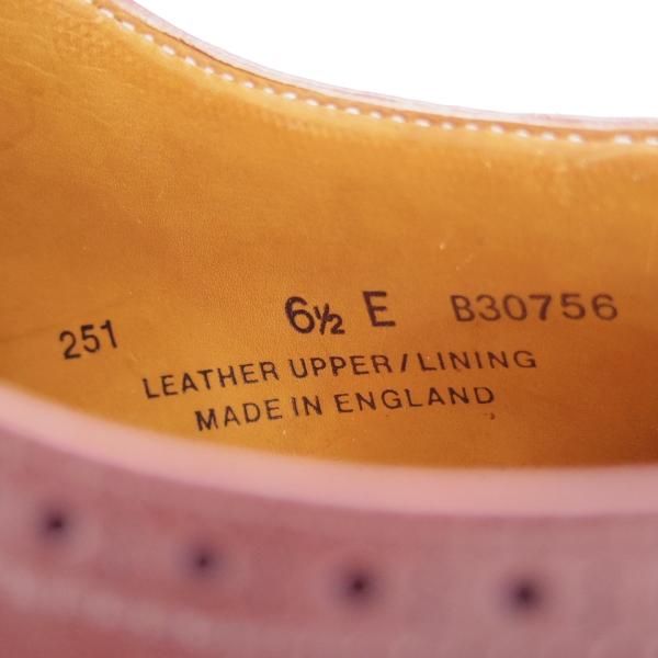 極上★クロケット&ジョーンズ 6.5E【貴重80's★シェットランドフォックス別注/Shetland Fox】フルブローグ/赤茶/Crockett&Jones★h029