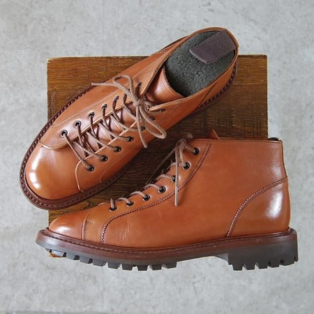 極上★トリッカーズ SIZE 7.5【現行定価￥96,800-★コマンドソール/シーシェイド】モンキーブーツ/M6077C/Ethan/茶/Tricker's★h031