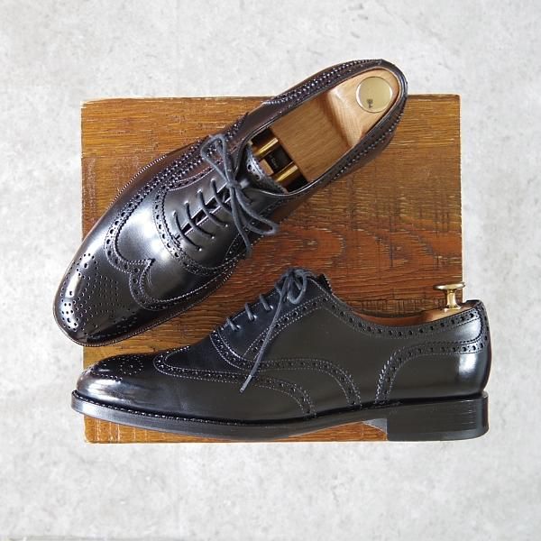 極上★(スペイン製)YANKO/ヤンコ SIZE 6【グッドイヤーウェルテッド製法★フルブローグ/14707】カーフ/黒/メンズ★h032