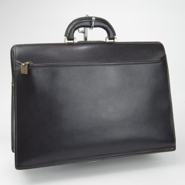 Aquascutam ダレスバッグ ビジネスバッグ レザー ブラック 630 極上☆(英)アクアスキュータム/Aquascutum【☆ダレスバッグ