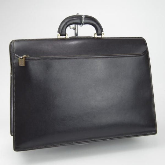極上★(英)アクアスキュータム/Aquascutum【★ダレスバッグ/レザー】メンズ/ビジネス/バッグ/黒/ブリーフケース/鞄★N5730