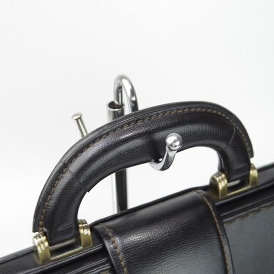 極上★(英)アクアスキュータム/Aquascutum【★ダレスバッグ/レザー】メンズ/ビジネス/バッグ/黒/ブリーフケース/鞄★N5730