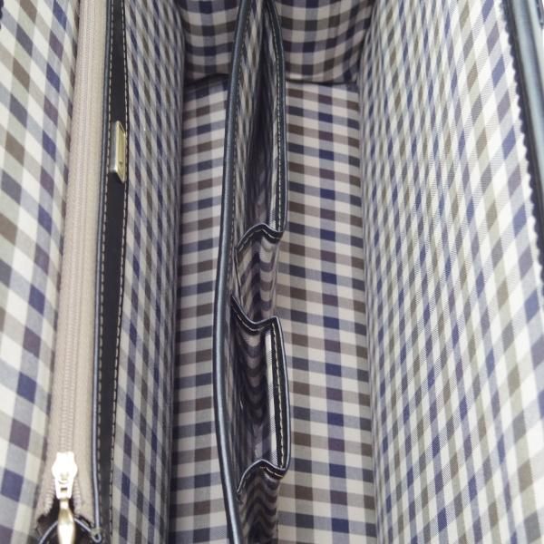 極上★(英)アクアスキュータム/Aquascutum【★ダレスバッグ/レザー】メンズ/ビジネス/バッグ/黒/ブリーフケース/鞄★N5730