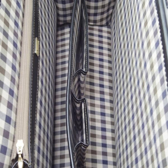極上★(英)アクアスキュータム/Aquascutum【★ダレスバッグ/レザー】メンズ/ビジネス/バッグ/黒/ブリーフケース/鞄★N5730