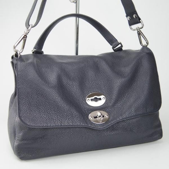極美品★(伊)ザネラート/ZANELLATO【定価￥91,300-★貴重なポスティーナ M+サイズ/メンズ】Mプラス/マルカプント/紺/バッグ★N5733