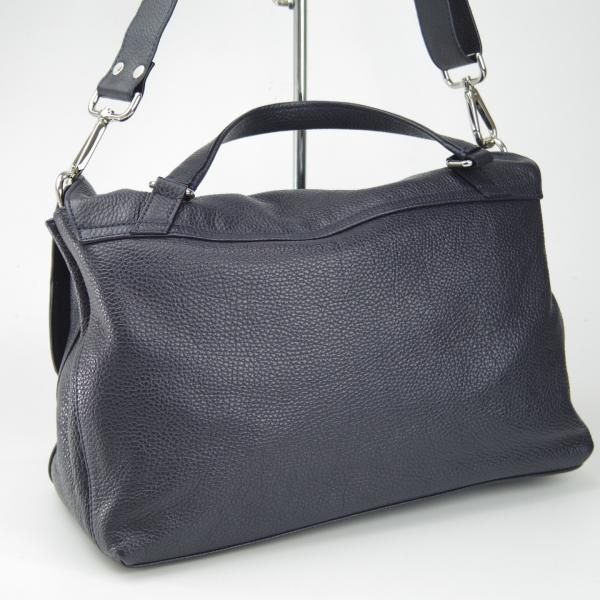 極美品★(伊)ザネラート/ZANELLATO【定価￥91,300-★貴重なポスティーナ M+サイズ/メンズ】Mプラス/マルカプント/紺/バッグ★N5733
