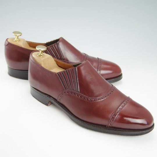 極上★クロケット&ジョーンズ 8E【★(英)ポールセンスコーン別注/Poulsen Skone】サイドエラスティック/カーフ/赤茶/Crockett&Jones★h046