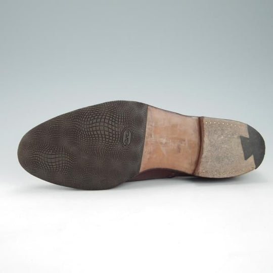 極上★クロケット&ジョーンズ 8E【★(英)ポールセンスコーン別注/Poulsen Skone】サイドエラスティック/カーフ/赤茶/Crockett&Jones★h046