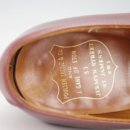 極上★クロケット&ジョーンズ 8E【★(英)ポールセンスコーン別注/Poulsen Skone】サイドエラスティック/カーフ/赤茶/Crockett&Jones★h046