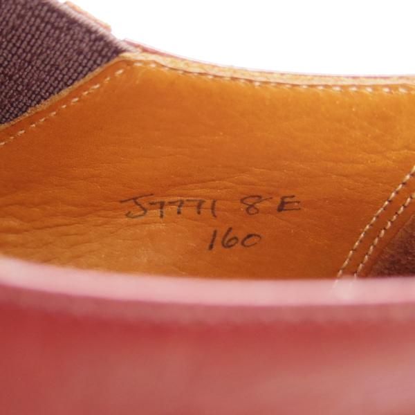 極上★クロケット&ジョーンズ 8E【★(英)ポールセンスコーン別注/Poulsen Skone】サイドエラスティック/カーフ/赤茶/Crockett&Jones★h046