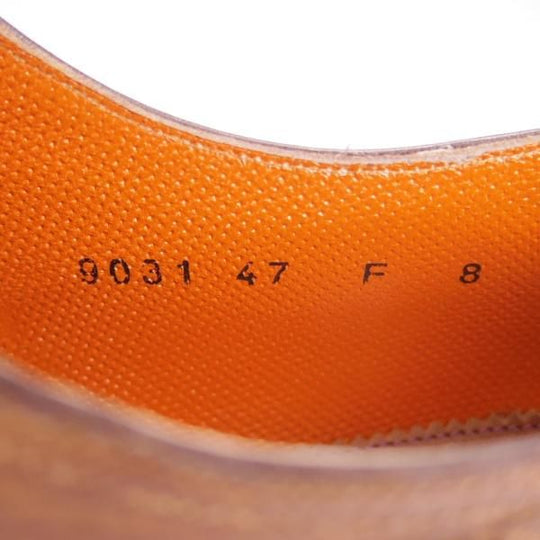 極美品★(伊)サントーニ SIZE 8【ブラックラピド製法★フルブローグ/シボ革】茶/メンズ/Santoni★h047