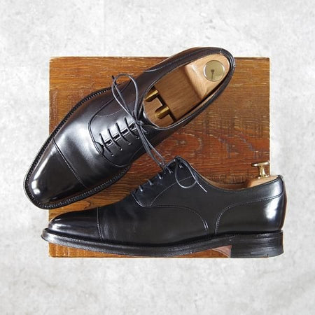 ★(英)チーニー 6F【貴重★ユナイテッドアローズ別注/ストレートチップ】カーフ/黒/メンズ/UNITED ARROWS/CHEANEY★h048