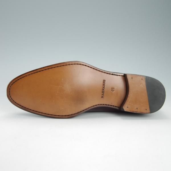 未使用★(スペイン製)マグナーニ SIZE 41【ブラックラピド製法★ボロネーゼ/13935】プレーントゥ/カーフ/赤茶/MAGNANNI★h052