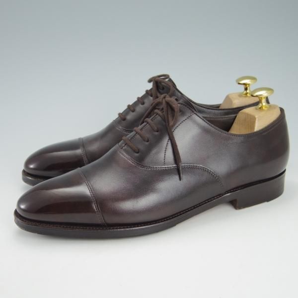 美品★ジョンロブ 5E【定価￥195,800-★CITY 2/シティ/7000ラスト】ミュージアムカーフ/ストレートチップ/濃茶/メンズ/JOHN LOBB★h054