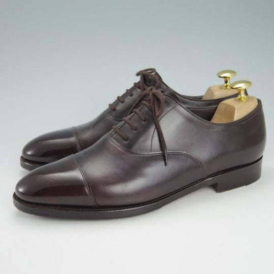 美品★ジョンロブ 5E【定価￥195,800-★CITY 2/シティ/7000ラスト】ミュージアムカーフ/ストレートチップ/濃茶/メンズ/JOHN LOBB★h054