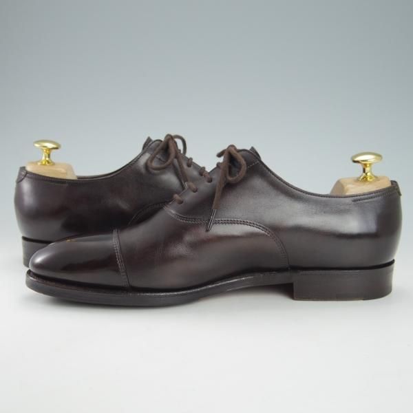 美品★ジョンロブ 5E【定価￥195,800-★CITY 2/シティ/7000ラスト】ミュージアムカーフ/ストレートチップ/濃茶/メンズ/JOHN LOBB★h054