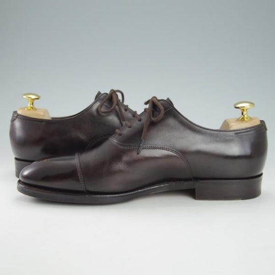 美品★ジョンロブ 5E【定価￥195,800-★CITY 2/シティ/7000ラスト】ミュージアムカーフ/ストレートチップ/濃茶/メンズ/JOHN LOBB★h054