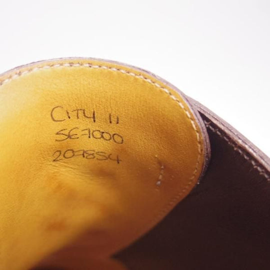 美品★ジョンロブ 5E【定価￥195,800-★CITY 2/シティ/7000ラスト】ミュージアムカーフ/ストレートチップ/濃茶/メンズ/JOHN LOBB★h054