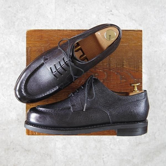 極美品★パラブーツ SIZE 6【モデル定価￥77,000-★ドレス仕様シャンボード/CHAMBORD】Uチップ/グレインレザー/黒/Paraboot★h055