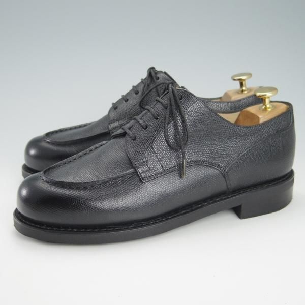 極美品★パラブーツ SIZE 6【モデル定価￥77,000-★ドレス仕様シャンボード/CHAMBORD】Uチップ/グレインレザー/黒/Paraboot★h055