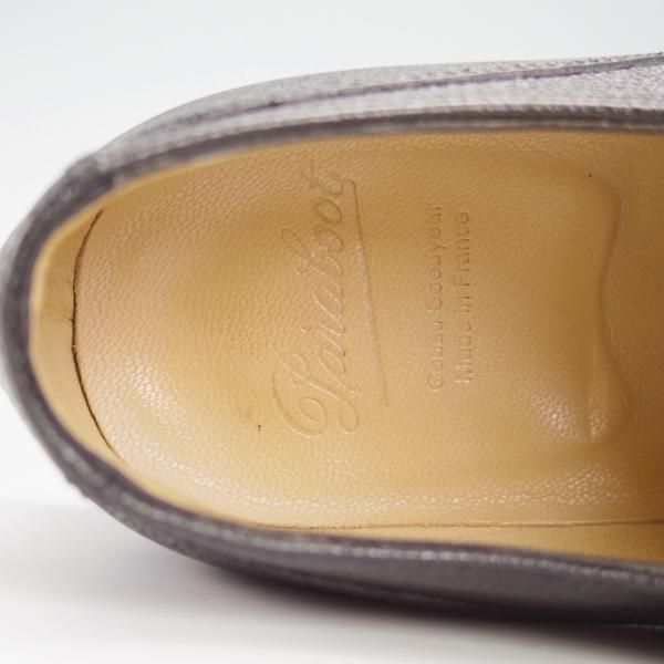 極美品★パラブーツ SIZE 6【モデル定価￥77,000-★ドレス仕様シャンボード/CHAMBORD】Uチップ/グレインレザー/黒/Paraboot★h055