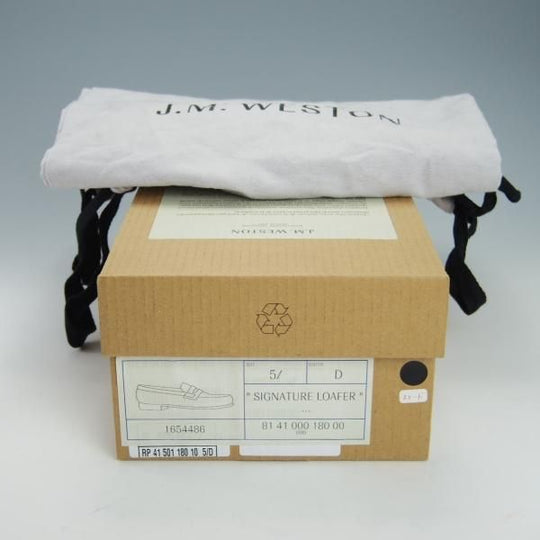 ★J.M.ウェストン 5.5D【貴重★WESTON VINTAGE/180/コインローファー】41ラスト/スエード/黒/ウエストン・ヴィンテージ★h057