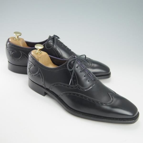 未使用★クロケット&ジョーンズ 8F【★(英)ポールスミス別注/ブリティッシュコレクション】348ラスト/カーフ/黒/Crockett&Jones★h059