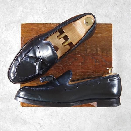 ★クロケット&ジョーンズ 8E【同系モデル定価￥129,800-★コードバン/紺/キャベンディッシュ2】タッセルローファー/Crockett&Jones★h060