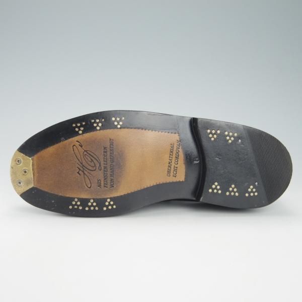 極美品★(独)ハインリッヒ・ディンケラッカー SIZE 6【現行定価￥193,600-★コードバン仕様/RIO/リオ】黒/Heinrich Dinkelacker★h061
