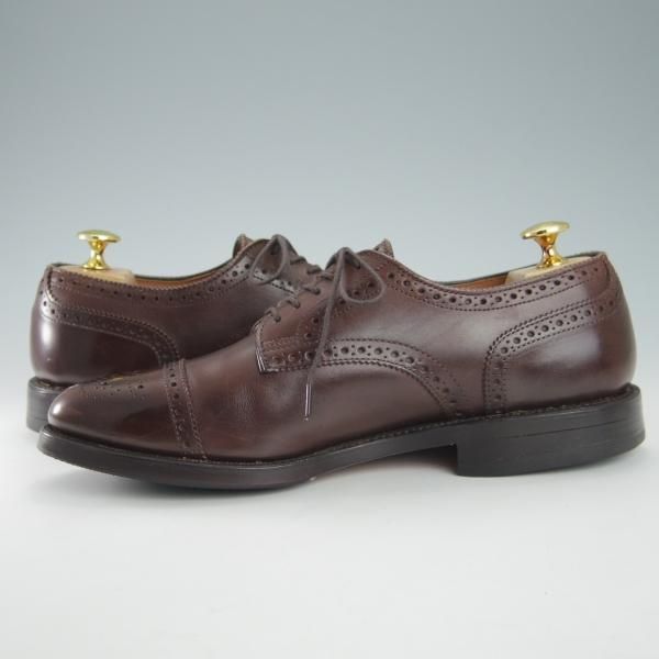 極美品★(米)アレンエドモンズ 6.5C【現行定価7.5万円程度★Sanford/サンフォード】セミブローグ/カーフ/濃茶/ALLEN EDMONDS★h062
