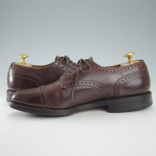 極美品★(米)アレンエドモンズ 6.5C【現行定価7.5万円程度★Sanford/サンフォード】セミブローグ/カーフ/濃茶/ALLEN EDMONDS★h062