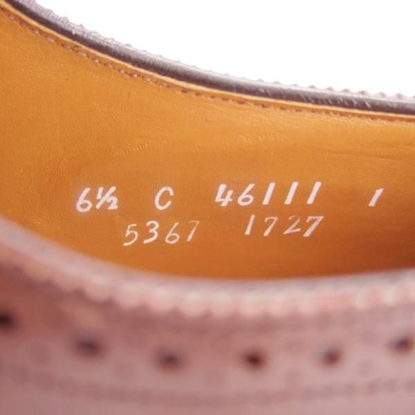 極美品★(米)アレンエドモンズ 6.5C【現行定価7.5万円程度★Sanford/サンフォード】セミブローグ/カーフ/濃茶/ALLEN EDMONDS★h062