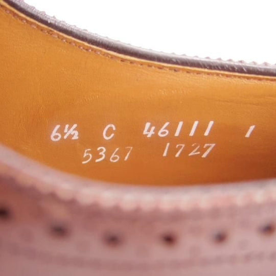 極美品★(米)アレンエドモンズ 6.5C【現行定価7.5万円程度★Sanford/サンフォード】セミブローグ/カーフ/濃茶/ALLEN EDMONDS★h062