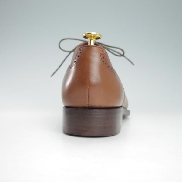 未使用★Perfetto/ペルフェット SIZE 8.5【定価￥49,350-★グッドイヤーウェルテッド製法/PF-2036HK】セミブローグ/カーフ/茶★h063