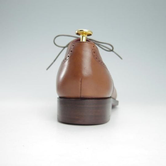 未使用★Perfetto/ペルフェット SIZE 8.5【定価￥49,350-★グッドイヤーウェルテッド製法/PF-2036HK】セミブローグ/カーフ/茶★h063