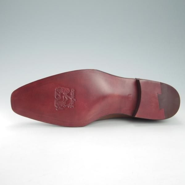 未使用★Perfetto/ペルフェット SIZE 8.5【定価￥49,350-★グッドイヤーウェルテッド製法/PF-2036HK】セミブローグ/カーフ/茶★h063